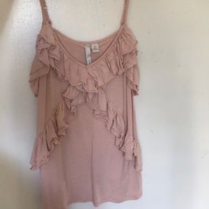 Ruffled spaghetti strap